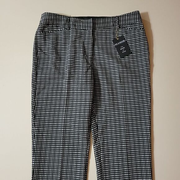 Zac & Rachel Women's Slim Leg Black Check Pants - Picture 4 of 14